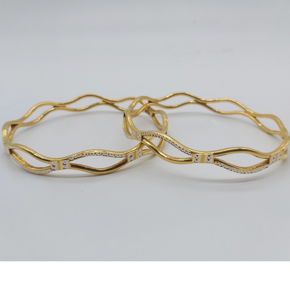 Zig zag gold deals bangles